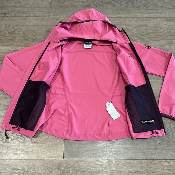 JACK WOLFSKIN Pink Turbulence‎ Softshell Flex Shield Full Zip Hiking Jacket XS - Picture 12 of 15
